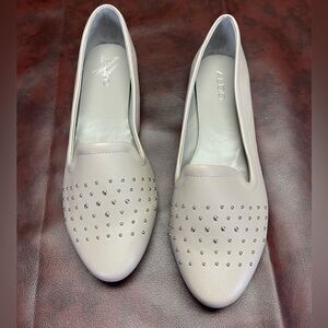 Aldo gray loafers flats with silver studs, size 11‎